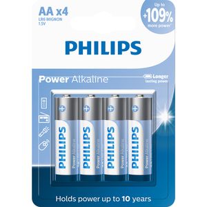 Pilha Philips alcalina AA 1.5V com 4 unidades LR6P4B/59