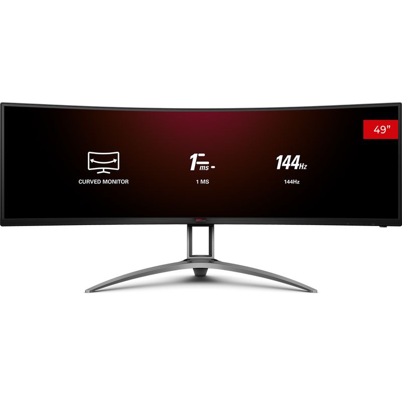 Monitor-Gamer-AOC-AGON-49--Curvo-Super-Ultrawide-144Hz-1ms-AG493QCX