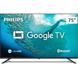 Smart TV Philips Google TV 75" 4K - Série 7019