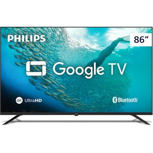 Smart TV Philips Google TV 86" 4K - Série 7019